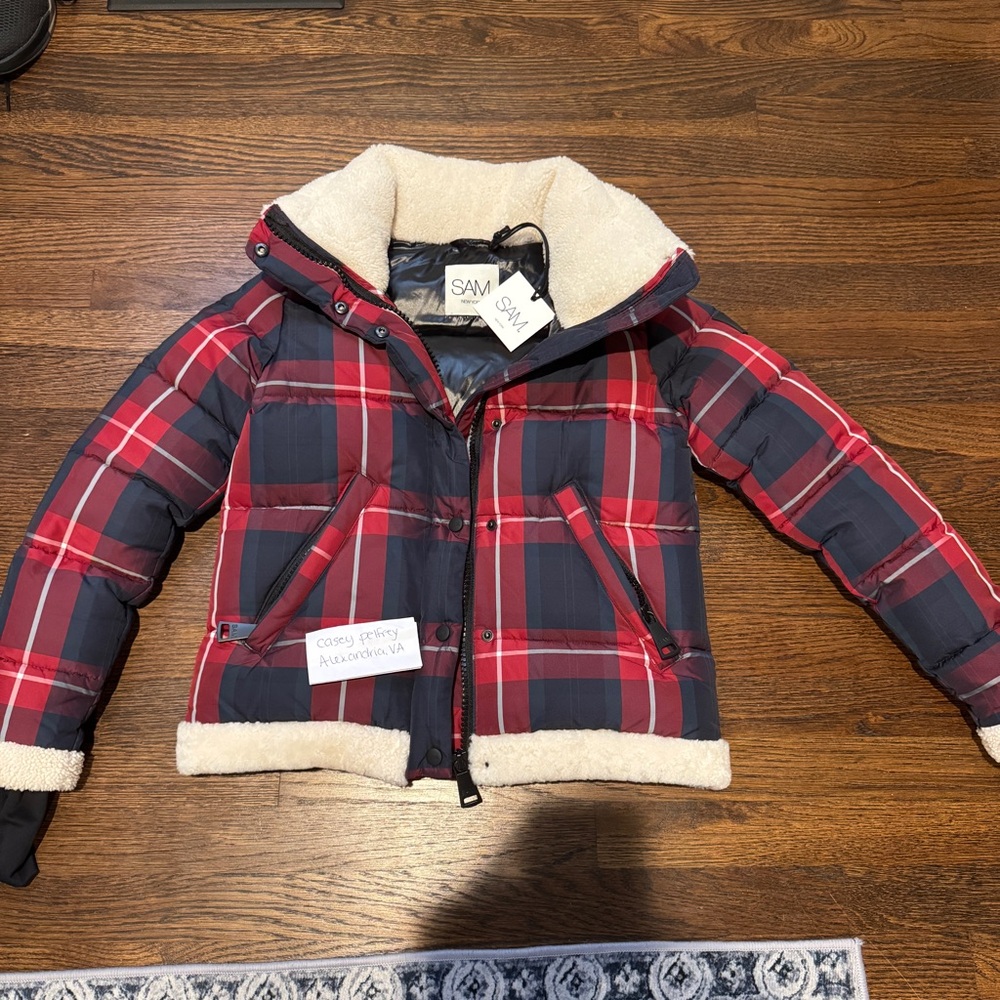 SAM. McKenzie plaid puffer jacket XS - Picture 2 of 2